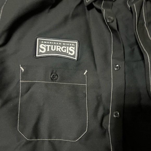 NEW American Biker Sturgis Black Button Down Shirt - Picture 3 of 5